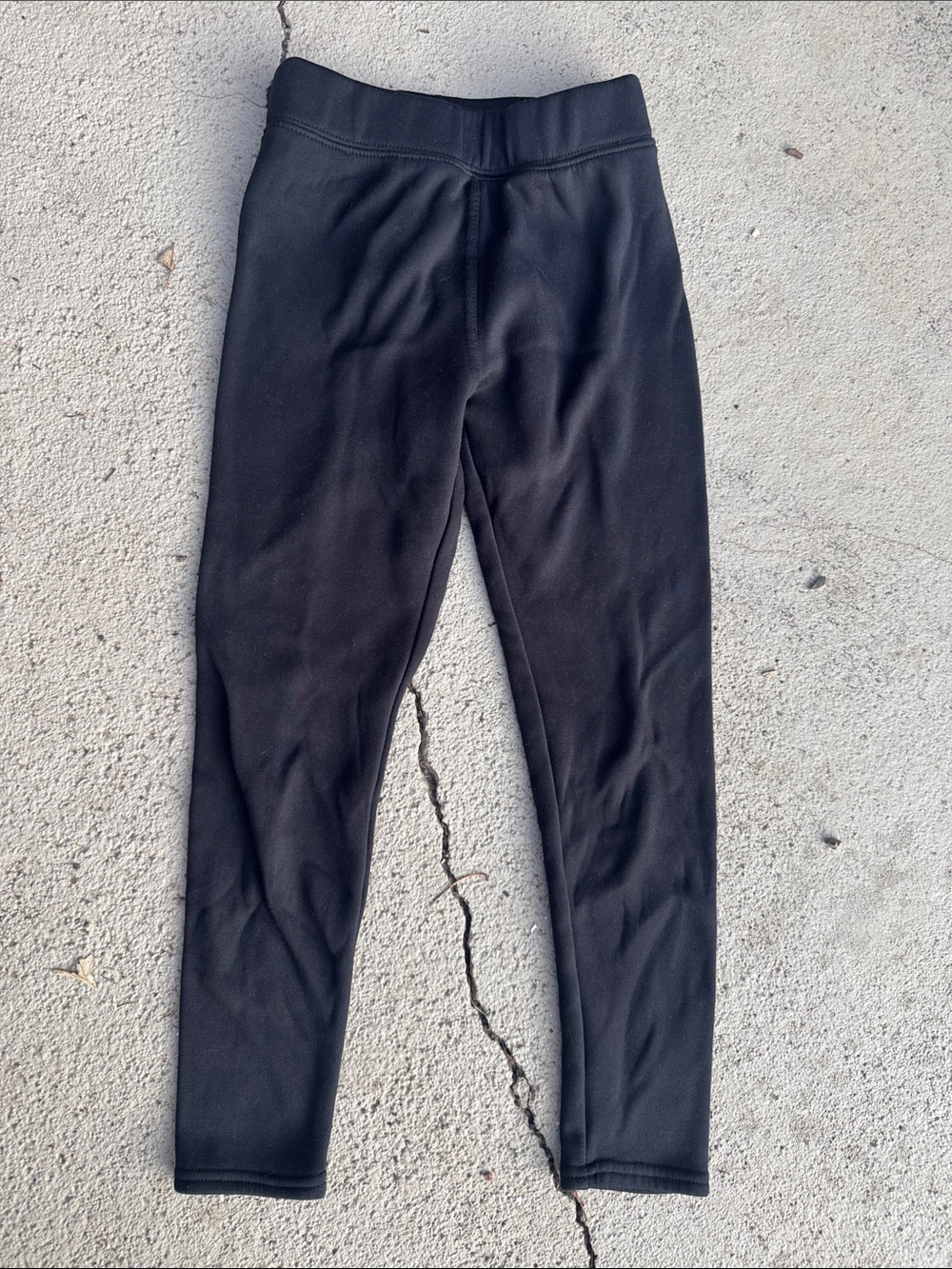 shosho Black Kids Fleece Leggings size 10/12